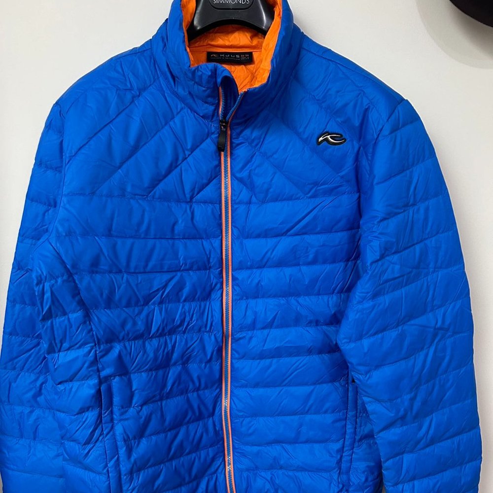 New KJUS Bright Blue Orange Blackcomb Down Jacket